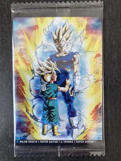 Majin Vegeta Trunks Dragon Ball Itajaga Rare Plastic Trading Card New Sealed NM - Image 3