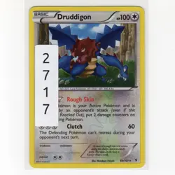 Pokemon TCG Druddigon 89/101 BW Noble Victories Reverse Holo Card EN-LP 2011 - Image 3
