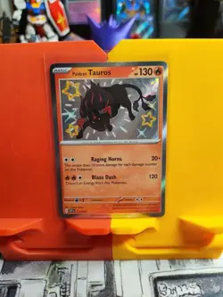 Pokemon Card Paldean Tauros 111/091 Shiny Paldean Fates Near Mint - Image 1