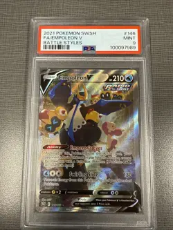 PSA 9 Empoleon V 146/163 SW&SH Battle Styles Alternate Art Card GEM MINT - Image 1