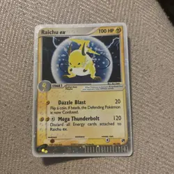 Raichu ex Pokemon card from the EX Sandstorm expansion, card number 98/100. - Image 1