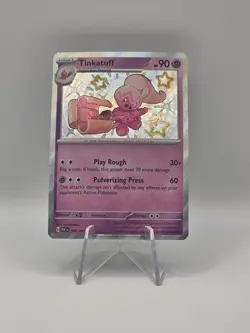 Pokemon TCG Tinkatuff 166/091 Paldean Fates Baby Shiny Card NM/Mint Condition - Image 1