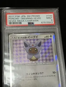 Pokemon Card Poncho Eevee 140/SM-P Promo PSA 9 Japanese Used From Japan - Image 2