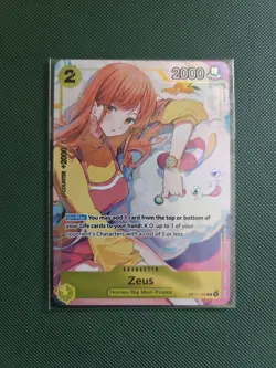 One Piece TCG - Zeus (Nami) Promo English Alt- R - OP11-106 - NM CARD ONLY - Image 1
