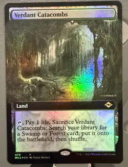 Magic MTG Modern Horizons 2 VERDANT CATACOMBS Foil Extended Art NrMint 2x Card - Image 2