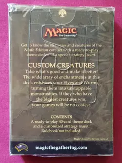 Magic The Gathering 9TH EDITION CUSTOM CREATURES New Sealed Theme Deck MTG NINTH - Image 2