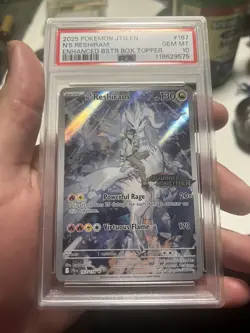 Pokemon N's Reshiram Journey Together Enhanced Box Topper Promo #167 PSA 10 - Image 3