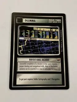 Star Trek CCG Dilemma Navigational Hazards Black Boarder Card - Image 1