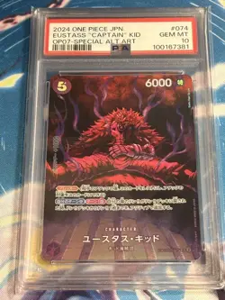 One Piece Card Eustass Kid 074 PSA10 Special Alt Art 6000 Power Rare - Image 1