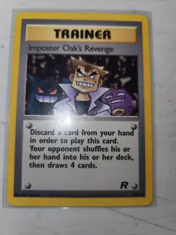 Imposter Oak’s Revenge - Team Rocket 76/82 - WOTC Vintage Pokemon Trainer Card - - Image 1