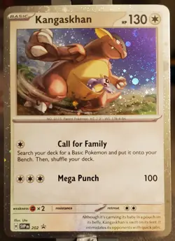 Kangaskhan 202 Black Star Destined Rivals Promo Cosmos Holo NM Pokemon Card 2025 - Image 1