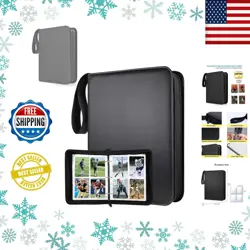 Elegant Faux Leather Card Storage Folder with Top-Loading Pages - 400 Pockets - Image 1