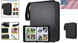 Elegant Faux Leather Card Storage Folder with Top-Loading Pages - 400 Pockets - Image 2