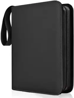 Elegant Faux Leather Card Storage Folder with Top-Loading Pages - 400 Pockets - Image 4