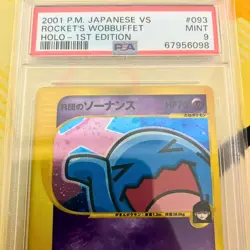 PSA 9 Rocket's Wobbuffet 093/141 VS series 1st ED Holo Pokemon card Japan 2001 - Image 2