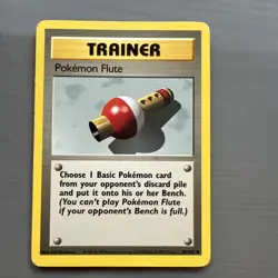 Pokemon Flute 86/102 Vintage Trainer WOTC Base Set Pokemon Card TCG - - Image 1