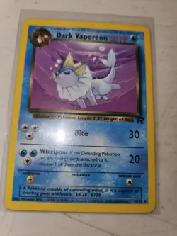 Dark Vaporeon - Team Rocket 45/82 - Non-Holo Rare Pokemon Card - WOTC 2000 - NM/ - Image 1