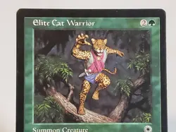 MTG Elite Cat Warrior (2) Portal Regular Common Magic - Image 2