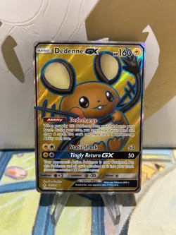 Dedenne GX 195/214 Unbroken Bonds Full Art Ultra Rare Holo Pokemon Card NM - Image 1