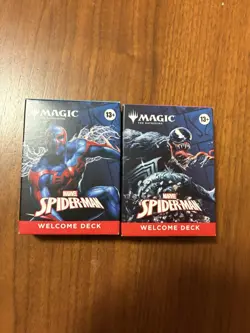 SDCC 2025 Magic The Gathering (MTG) x Spiderman Welcome Deck Black, Blue - Image 1