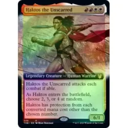 FOIL HAKTOS THE UNSCARRED (EXTENDED ART) Theros Beyond Death THB Magic MTG CARD - Image 1
