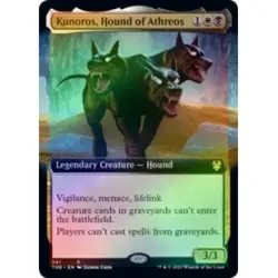 FOIL KUNOROS, HOUND OF ATHREOS (EXTENDED ART) Theros Beyond Death THB Magic MTG - Image 1