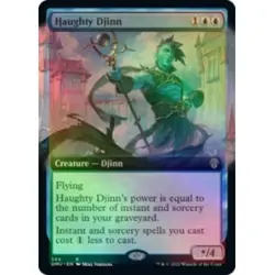 FOIL HAUGHTY DJINN (EXTENDED ART) X4 Dominaria United DMU Magic MTG MINT CARD - Image 1