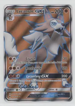 Full Art - Lycanroc GX Pokemon Sun & Moon Burning Shadows #136 06sf - Image 1