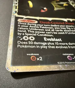 Umbreon (Prime) 86/90 Undaunted Holo Pokemon TCG 2010 Mod Played MP condition - Image 2
