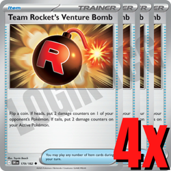 4x Team Rocket's Venture Bomb 179/182 x4 - Destined Rivals - Pokemon - Playset - Image 1