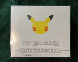 Pokemon Celebrations 25th Anniversary Elite Trainer Box ETB Sealed w/ Protector - Image 1