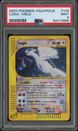 2003 POKEMON AQUAPOLIS #149 LUGIA-HOLO PSA 9 - Image 1