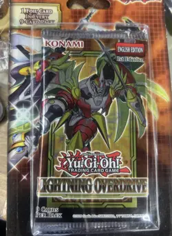 Set of 3 Yugioh Lightning Overdrive 1st Edition Blister Booster Packs - New - Image 2
