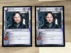 Awesome Lord Of The Rings LOTR TCG Card Aragorn King In Exile X2 1P365 LP - Image 1