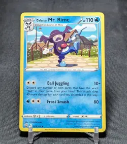 Galarian Mr. Rime Regular Rare Water SWSH Battle Styles Pokemon TCG Card 035/163 - Image 1