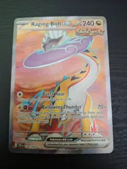 Pokemon TCG Raging Bolt EX Full Art Ultra Rare Holo Card 196/162 Temporal Forces - Image 1