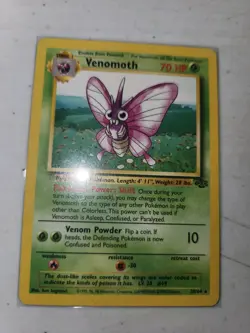 Venomoth - Jungle 29/64 - Rare Non-Holo Pokemon Card WOTC - LP/NM Condition - Image 1