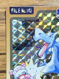 Pokemon Carddass Card Aerodactyl File No.142 Bandai Pocket Monsters 1997 Holo - Image 3
