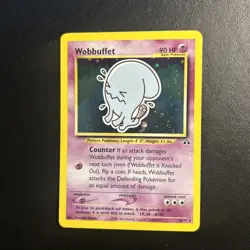 Wobbuffet 16/75 Neo Discovery Pokemon Card Holo Rare Moderately Played MP + - Image 3
