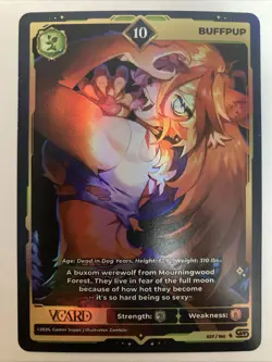 Vcard Rising Star Unlimited Full Art Holo 10 BuffPup 27/190 Card Foil Gamersupps - Image 1