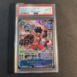 One Piece Card Monkey D Luffy Gear 4 OP11 118 PSA10 Comic Parallel SR - Image 1