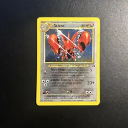 Scizor 10/75 Neo Discovery Pokemon Card Holo Rare Moderately Played MP + - Image 1