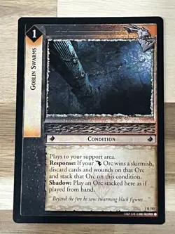 Awesome Lord Of The Rings LOTR TCG Card Goblin Swarms 1R183 LP - Image 1