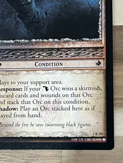 Awesome Lord Of The Rings LOTR TCG Card Goblin Swarms 1R183 LP - Image 4