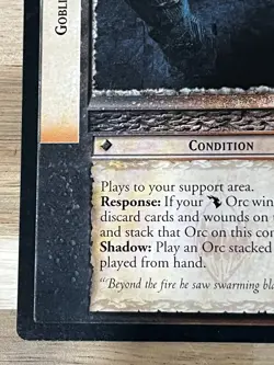 Awesome Lord Of The Rings LOTR TCG Card Goblin Swarms 1R183 LP - Image 5