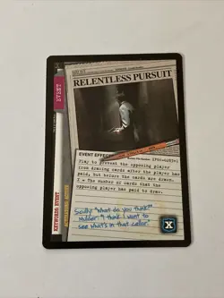 The X-Files CCG Event Relentless Pursuit Card - Image 1