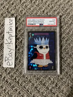 Prosperous Penguin Pudgy Vibes TCG Promo Card SDCC Exclusive PSA 10 - Image 1