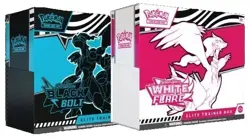 Pokemon Black Bolt & White Flare Pokemon Center Elite Trainer Box PAIR IN HAND - Image 1