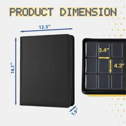 9-Pocket Card Binder PU Leather Holds 252 Trading Cards TCG MTG Yu-Gi-Oh - Image 4