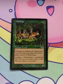 Wild Dogs - Urza's Saga - MTG Magic - Common - Green Creature - Image 1